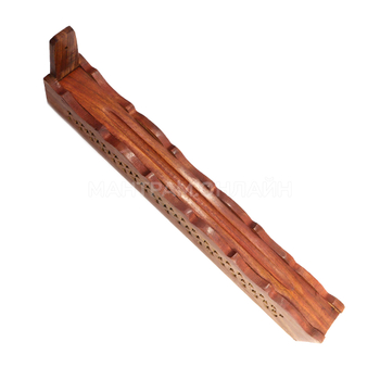 Подставка под благовония Пенал из дерева с резьбой 30,5 x 3,7 x 8 см