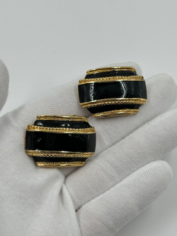 Клипсы для обуви с чёрной эмалью S. G. D’OR