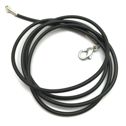Шнур с замком силиконовый черный 60 см