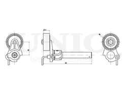 Ролик с натяжителем приводного ремня UNIO TNS-10314