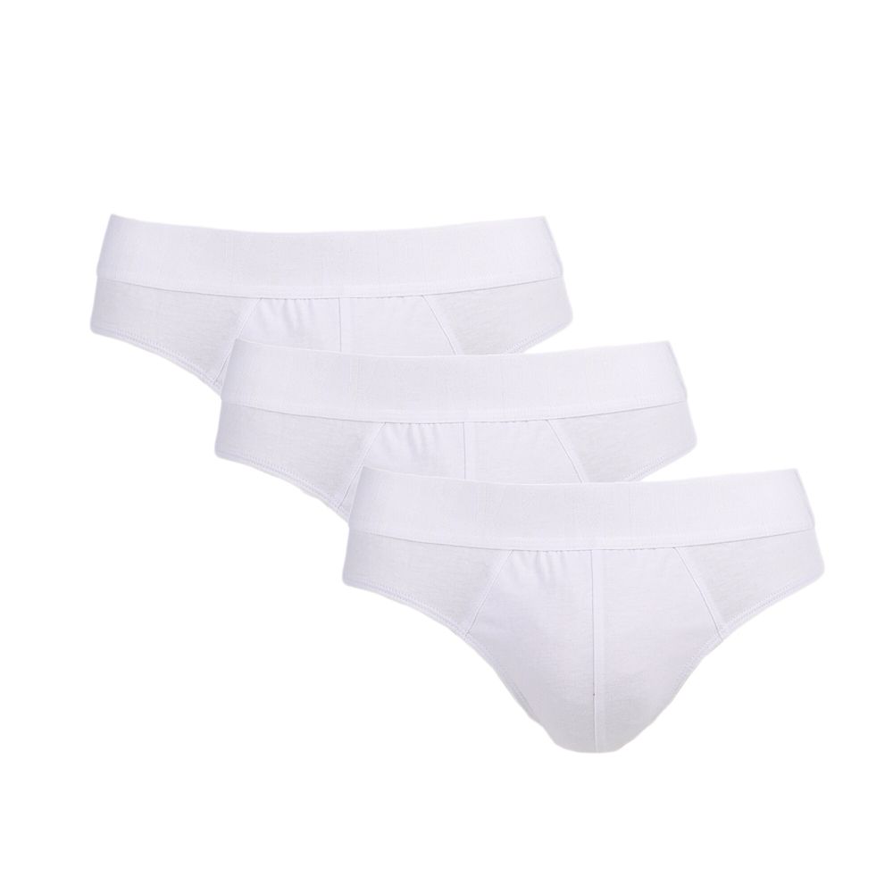 Мужские трусы брифы (белый) набор 3 в 1 Bikkembergs BKK1USP14TR