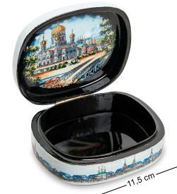 Народные промыслы ШК-55/111 Шкатулка «Храм Христа Спасителя» исп. Ломов