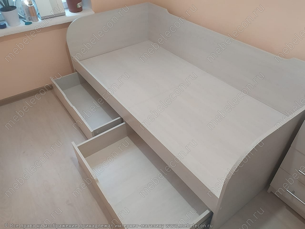 Кровать с ящиками дуб белфорд