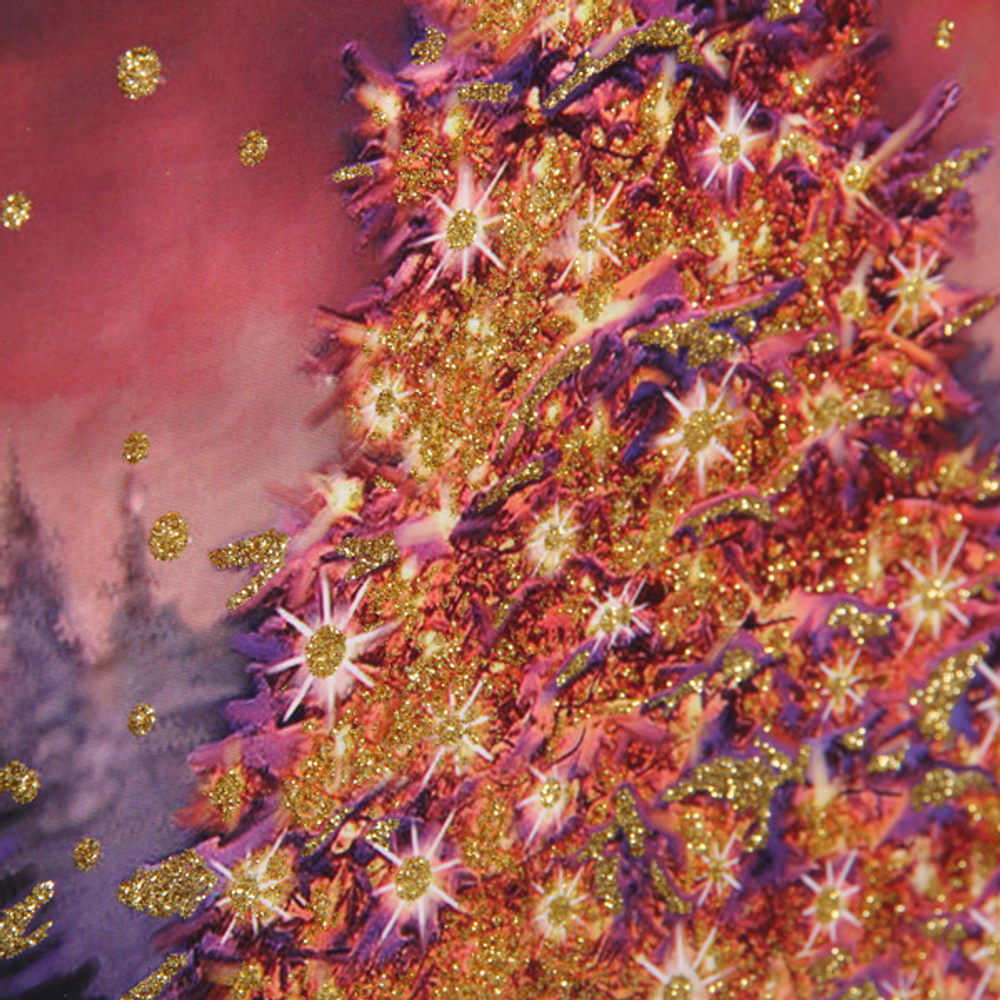 Пакет подарочный «Искристая ёлочка» 31*42*12 см, микс