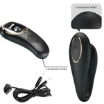 Черный вибромассажер для пар Nathan