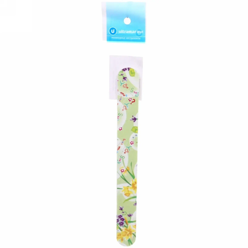 Пилка для ногтей наждачная в пакете «Ultramarine - цветы», прямая, цвет микс, 17,5*2