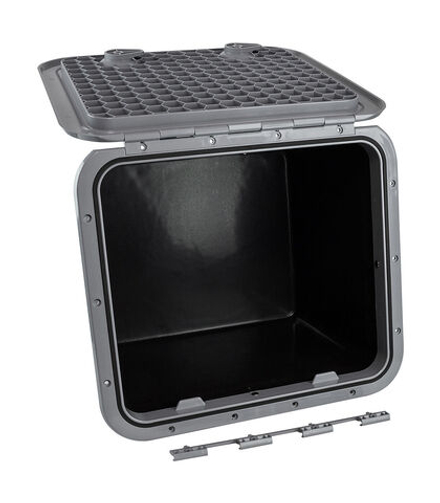 Ящик врезной с крышкой, серый, 459х514х330 мм