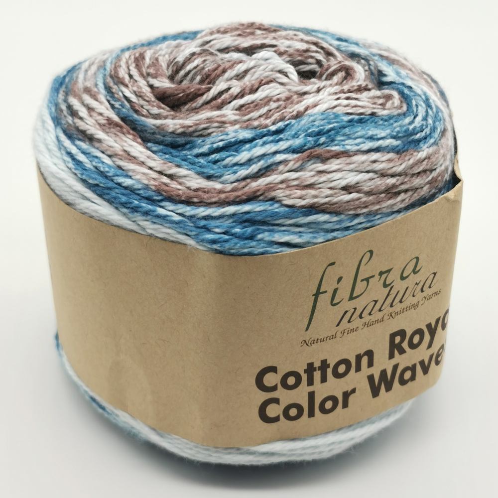 Пряжа для вязания COTTON ROYAL COLOR WAVES (22-05) FIBRA NATURA