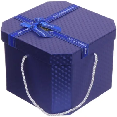 Коробка подарочная «Близкому человеку» 24*24*18 см, синий