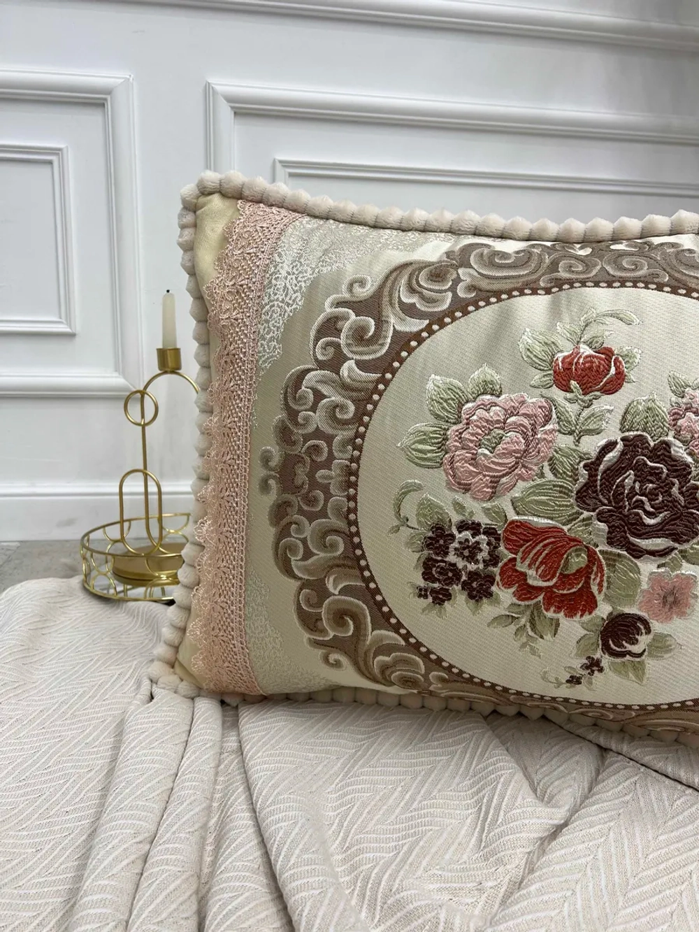 Декоративная наволочка 50х70 с молнией для подушки