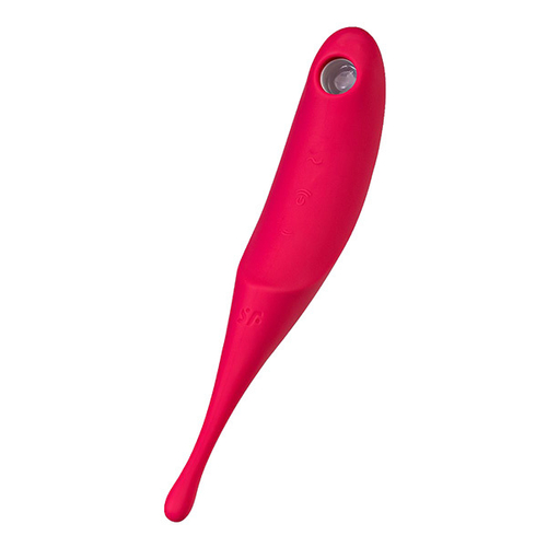 Красный вакуум-волновой стимулятор клитора 20,4см Satisfyer Twirling Pro Red
