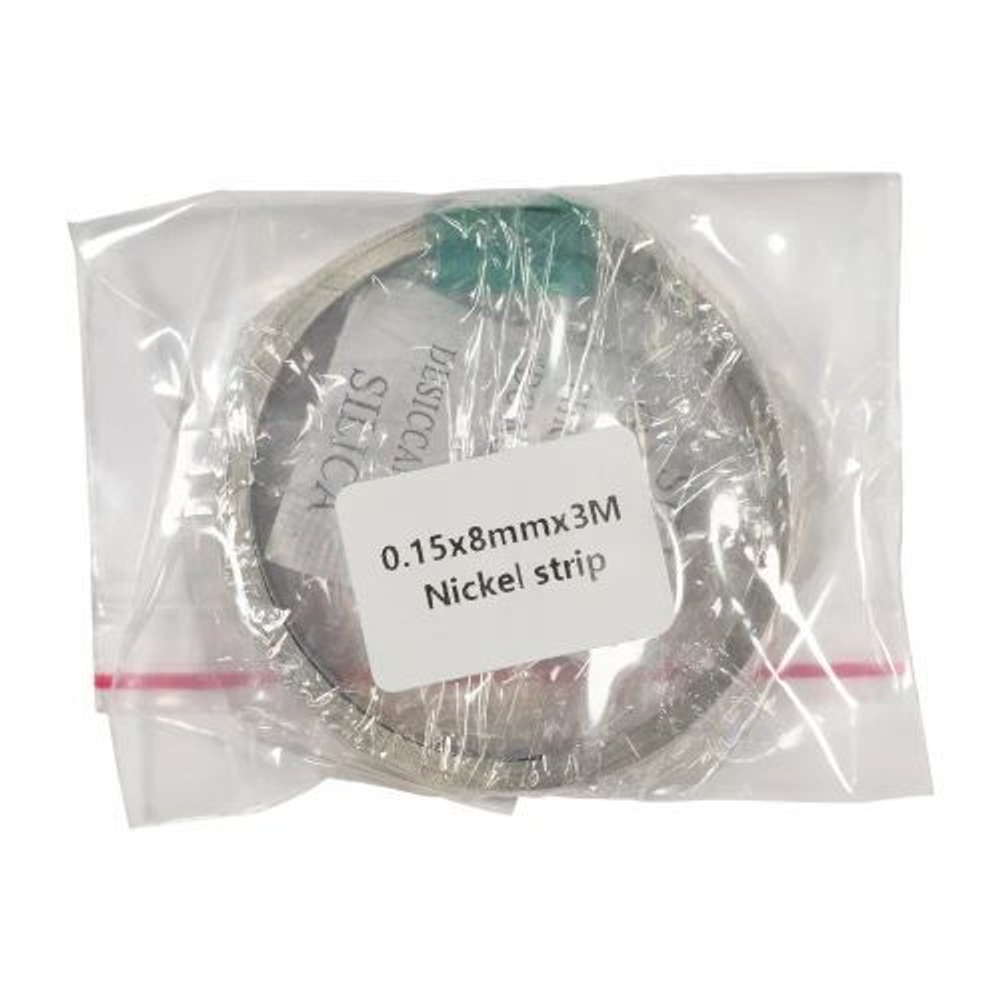 Никелированная лента для сварки и пайки аккумуляторов 0.15*8мм (3 метра)
