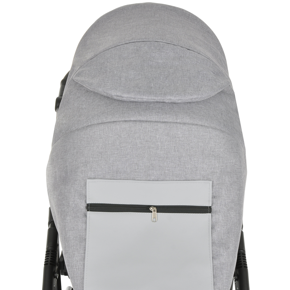 PITUSO Коляска 2 в1 Nino  короб+прогулка Silver Mountain+Кожа Grey