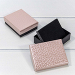 Коробка Ювелирная 7х9х3 см Набор 2 шт "Кожа крокодила" (Розовый)