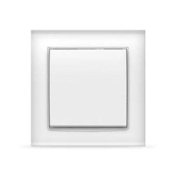 Выключатель одноклавишный "UNIVersal" серия "Бриллиант", с/у, 10А, 220В, белый (еврослот) (HU1906)