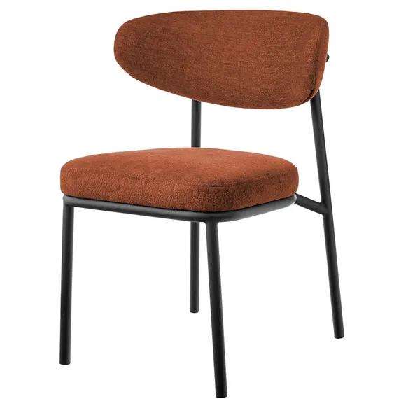 Стул Arvo терракотовый шенилл с чёрными ножками