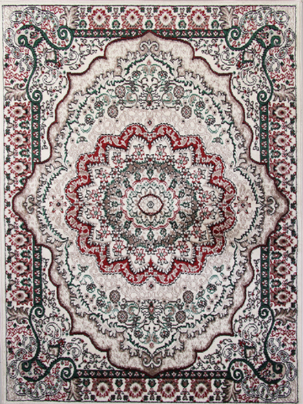 F670 - CREAM-RED - Дорожка - коллекция DARGA ширина 80 см