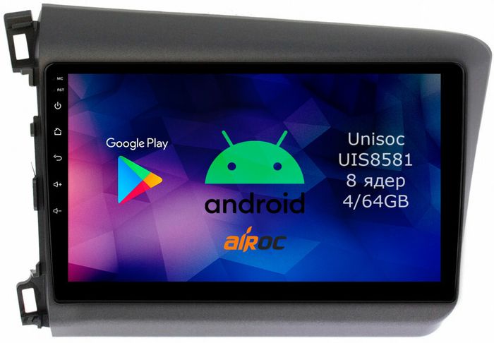 Магнитола для Honda Civic 9 2012 (седан) - Airok RM-1921 Android 12, SIM-слот
