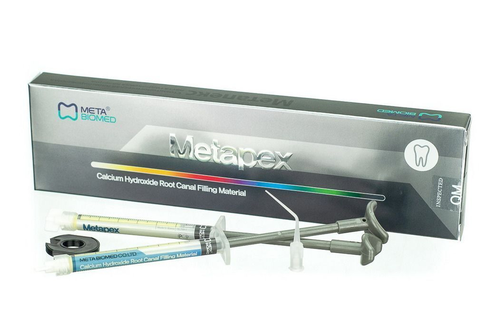 Metapex (Метапекс)-пломбировочный материал на основе гидроокиси кальция с йодоформом(2 шприца по 2,2 г)