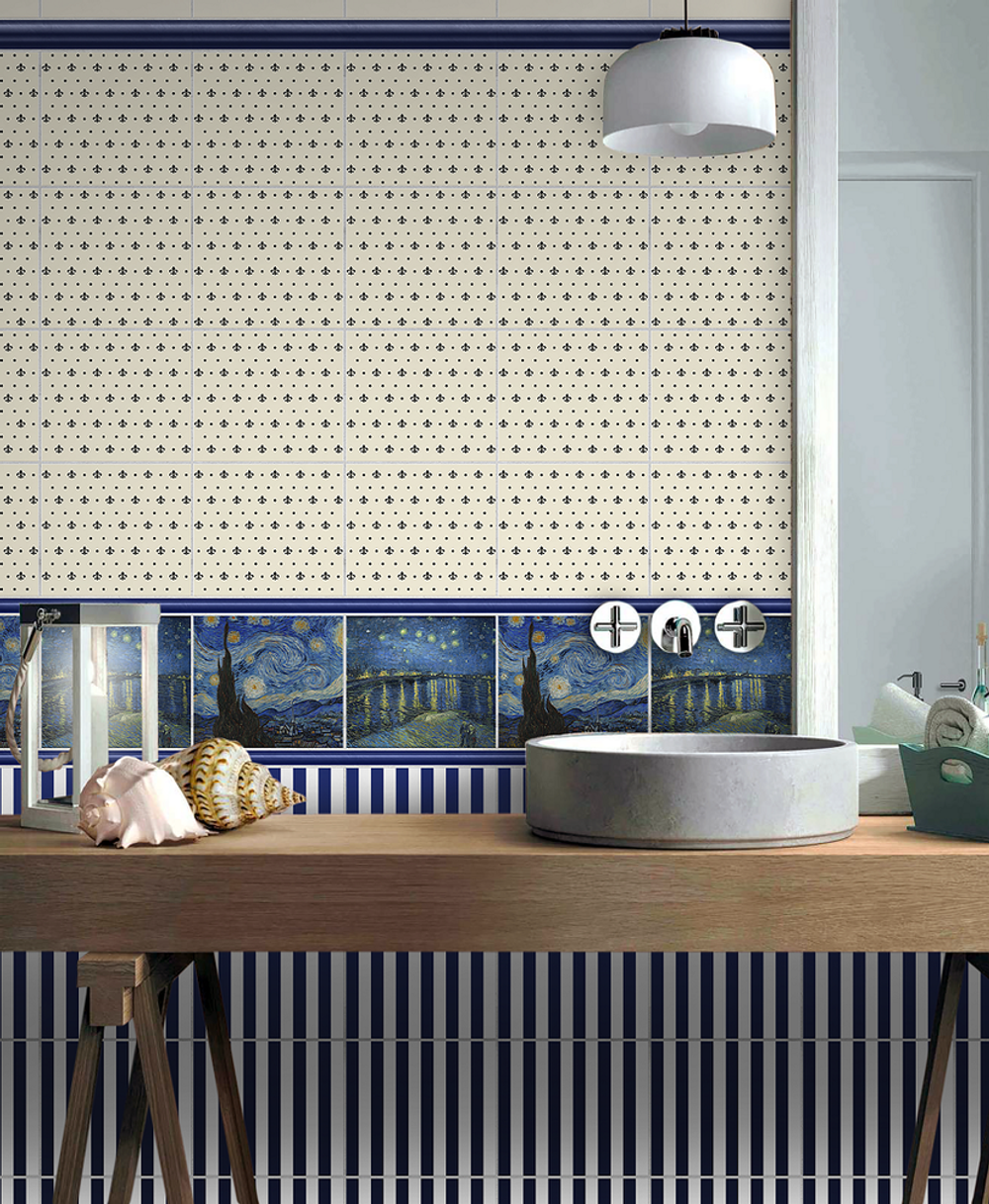 Панель ПВХ фотопечать Лорд синий 2700х250мм