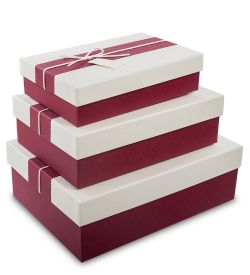 Packing Symphony WF-13-B Набор коробок из 3шт «Прямоугольник» цв.борд./молочн.