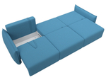 Диван прямой Лига-051 НПБ Лонг РОГОЖКА Амур 10 голубой