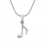 Подвеска нотка из серебра 925.