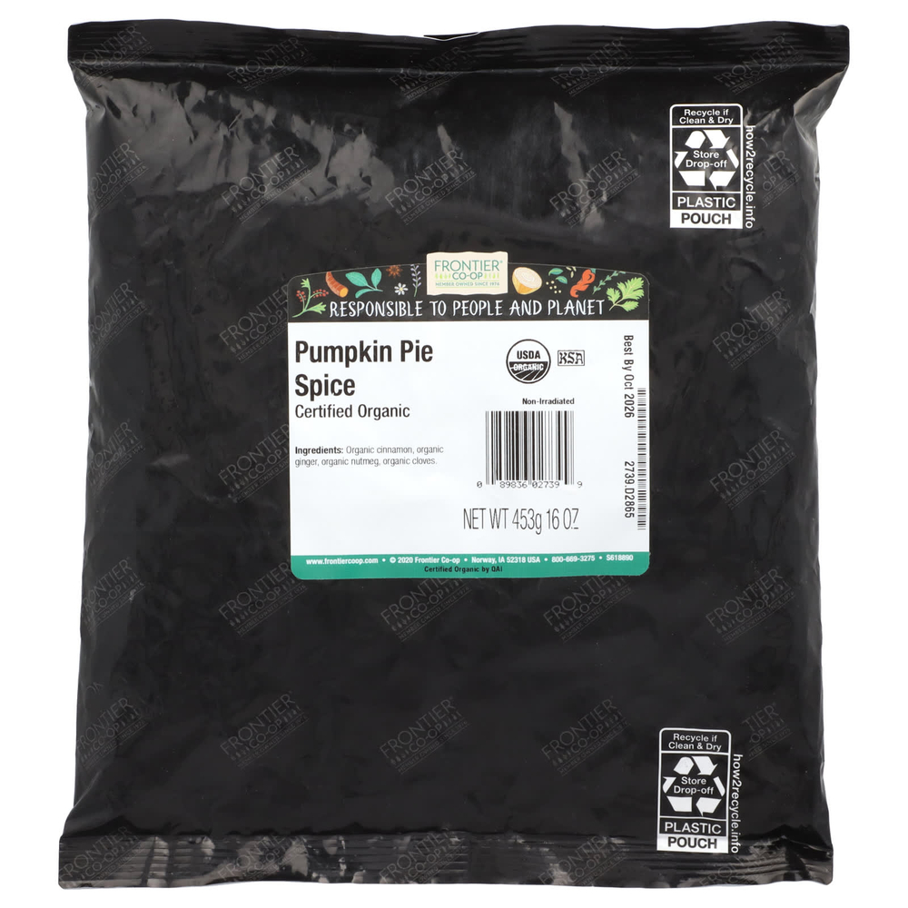 Frontier Co-op, Органические пряности для тыквенного пирога, 453 г (16 унций)