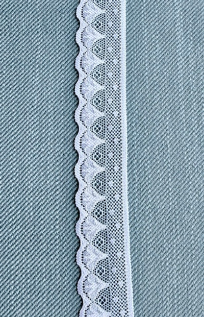 Кружево однотонное эластичное 100% п/э. ш-25мм