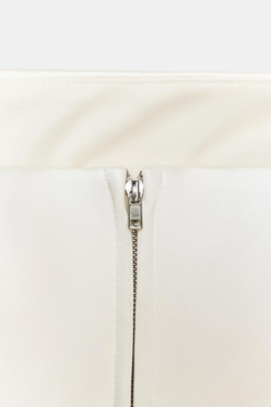 ZARA ТОП С ОТКРЫТЫМИ ПЛЕЧАМИ И ПЕРЬЯМИ, КОСТЯНОЙ