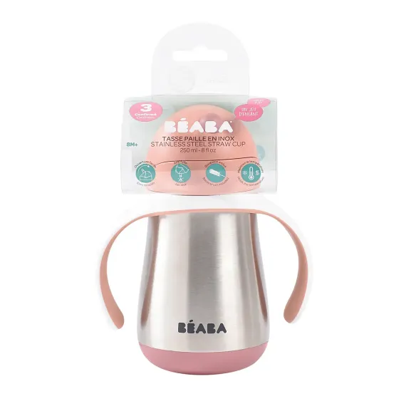 Поильник термос Beaba Tasse Paille Old Pink