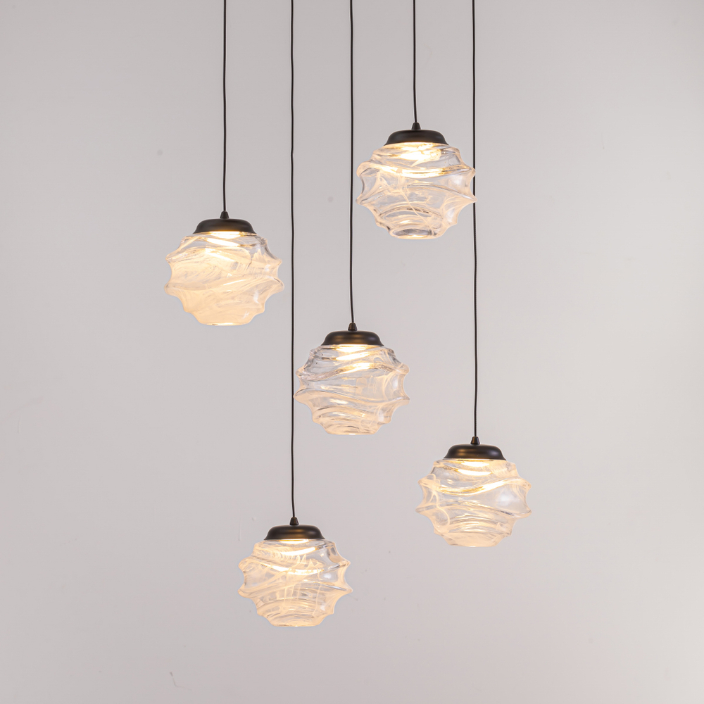 Подвесной светильник MD25030003-5A matt black/clear