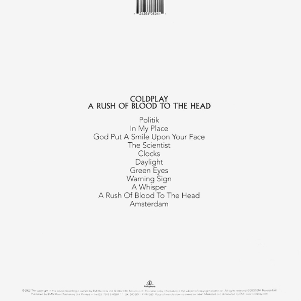 Coldplay / A Rush Of Blood To The Head (LP)