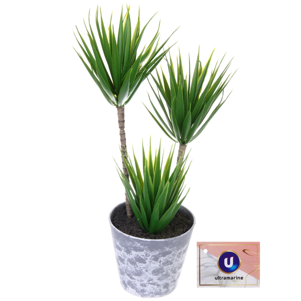 Цветок искусственный в горшке «Юкка» 35см