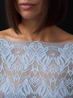 03-294 Кружево эластичное 24 см, голубой 3090