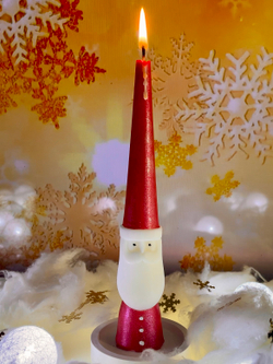 Свеча новогодняя Дед Мороз с подсвечником Limbon Candle