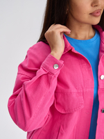 Джинсовая куртка женская розовая