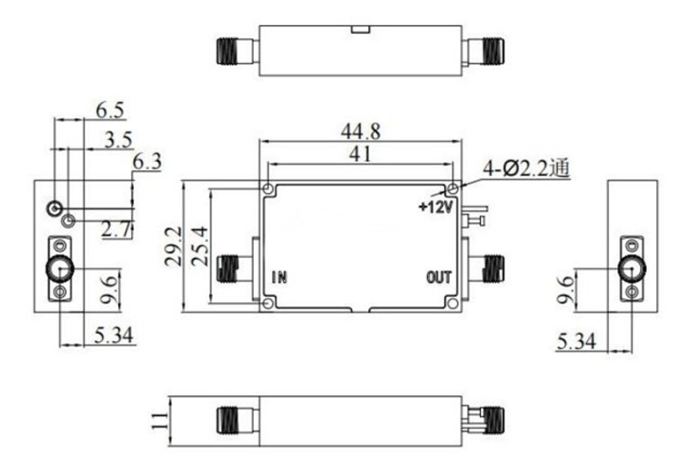 LT-AM2-0721-14-SMAF-2.92, Активный умножитель частоты, 7-21 ГГц, 14 dBm, SMA Female / 2.92 Female
