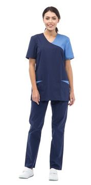 Костюм женский "Волна" NEW (т.синий/голубой)