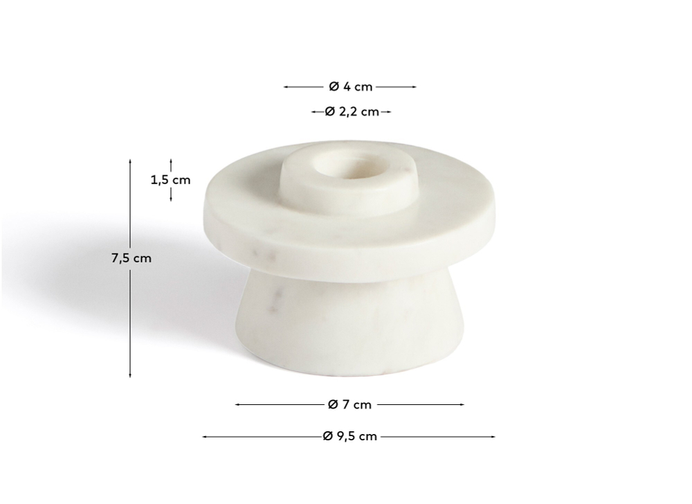 Подсвечник Zalvori из белого мрамора 8 см