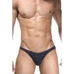 Трусы мужские слипы черные с принтом DARKZONE DZN6414