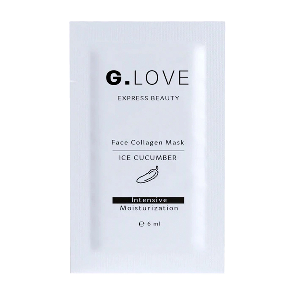 Маска для лица G.Love Face Collagen Mask Ice Cucumber 8x6 мл