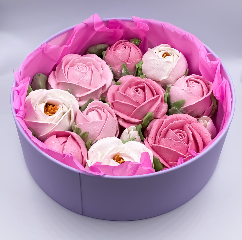 Упаковка "Шайба" Лавандовая с окном д 20 высота 7см