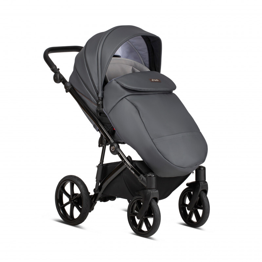 Коляска 2 в 1 Tutis Viva Life New 2020 SHADOW GREY №087 (Серая эко-кожа)
