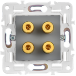 SKANDY Аудиорозетка 4-местная SK-A01Gr серый IEK