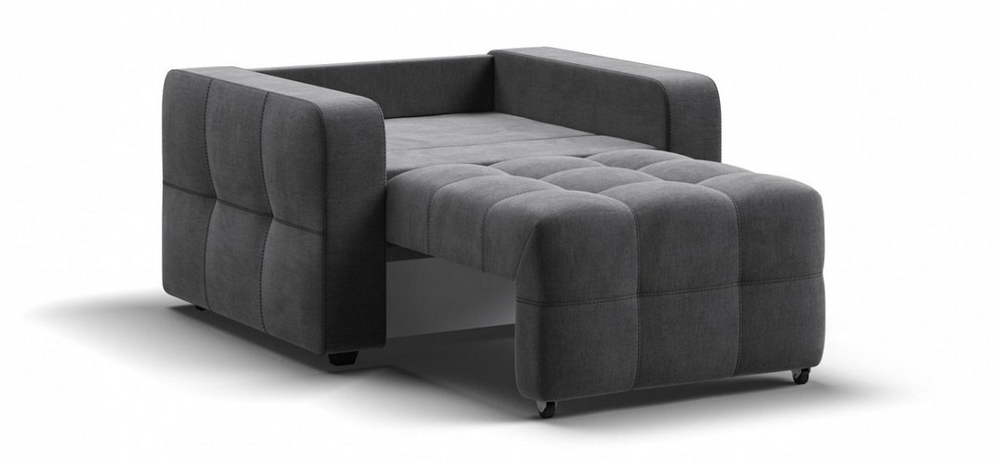 Денди кресло-кровать Велюр Монолит серый