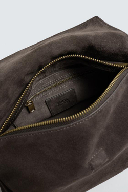 ZARA КОЖАНАЯ СУМКА ЧЕРЕЗ ПЛЕЧО M LIMITED EDITION, КОРИЧНЕВЫЙ