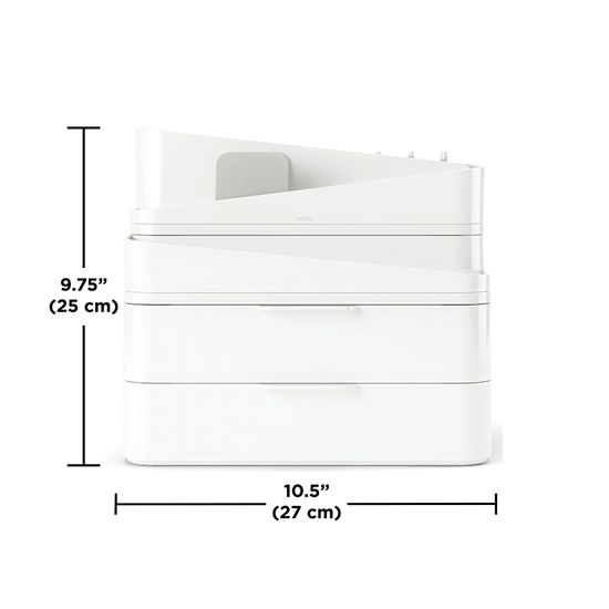 Органайзер-косметичка glam, 27х25 см, белый/серый