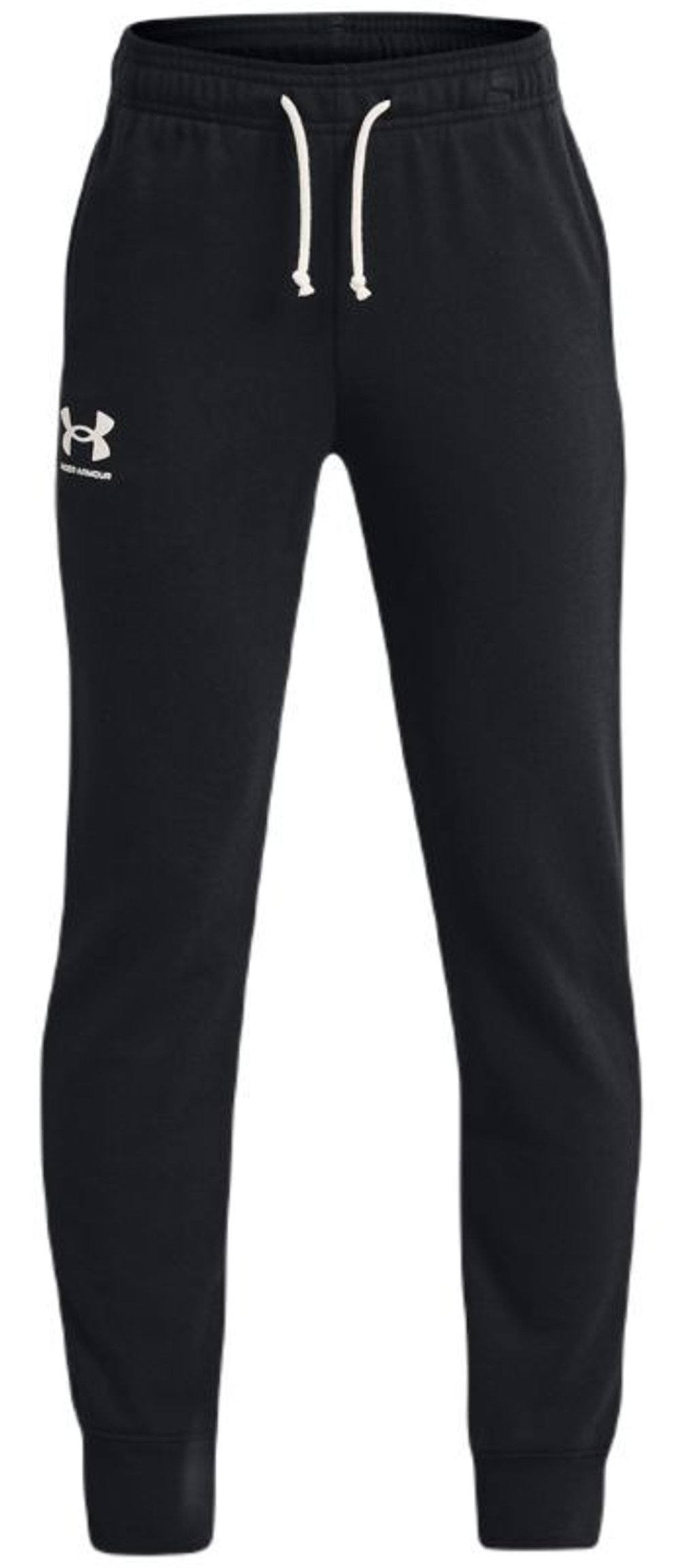 Штаны для мальчика теннисные Under Armour Boys' UA Rival Terry Joggers - black/onyx white