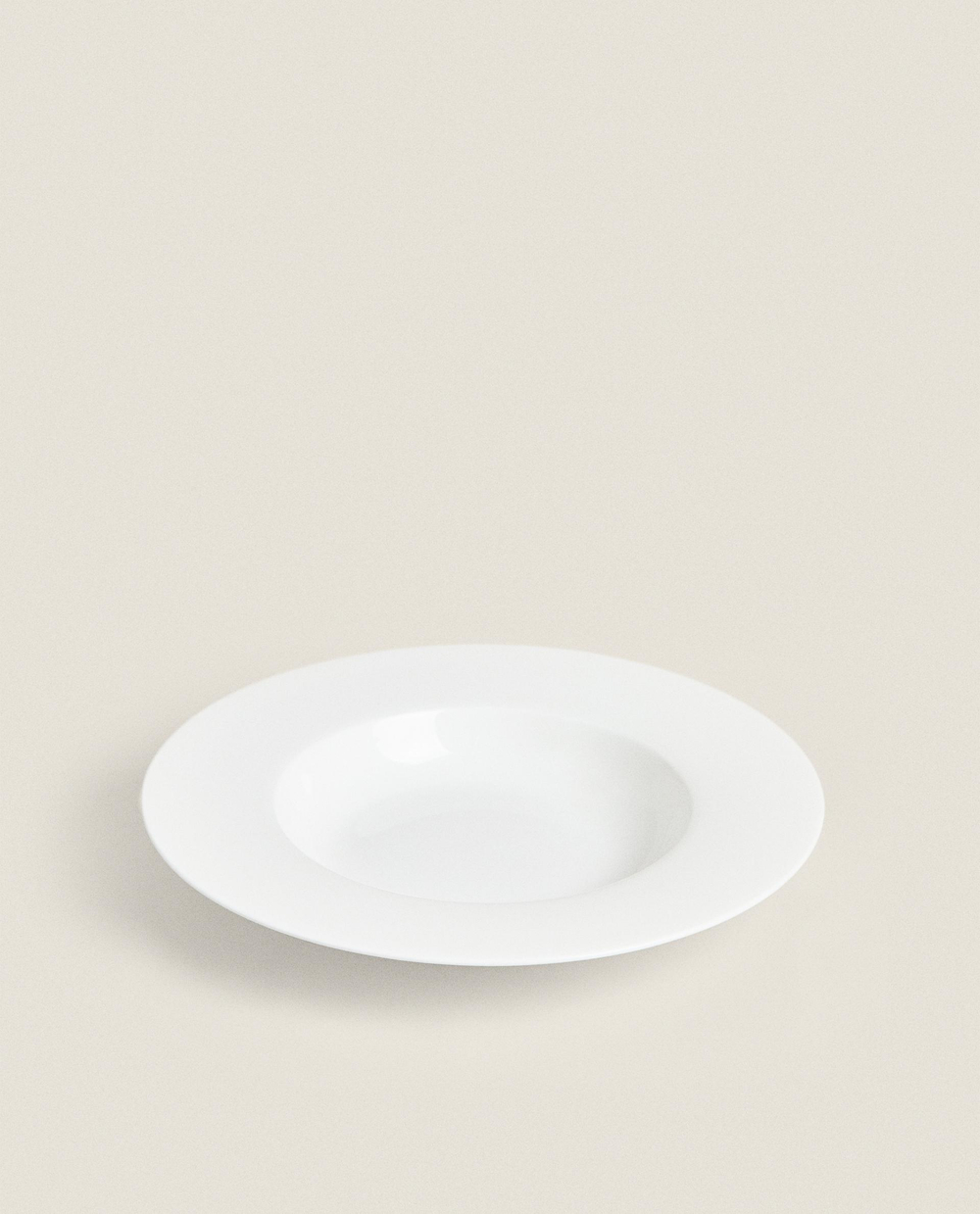 Zara Home тарелка глубокая из костяного фарфора, цвет белый, 24 см